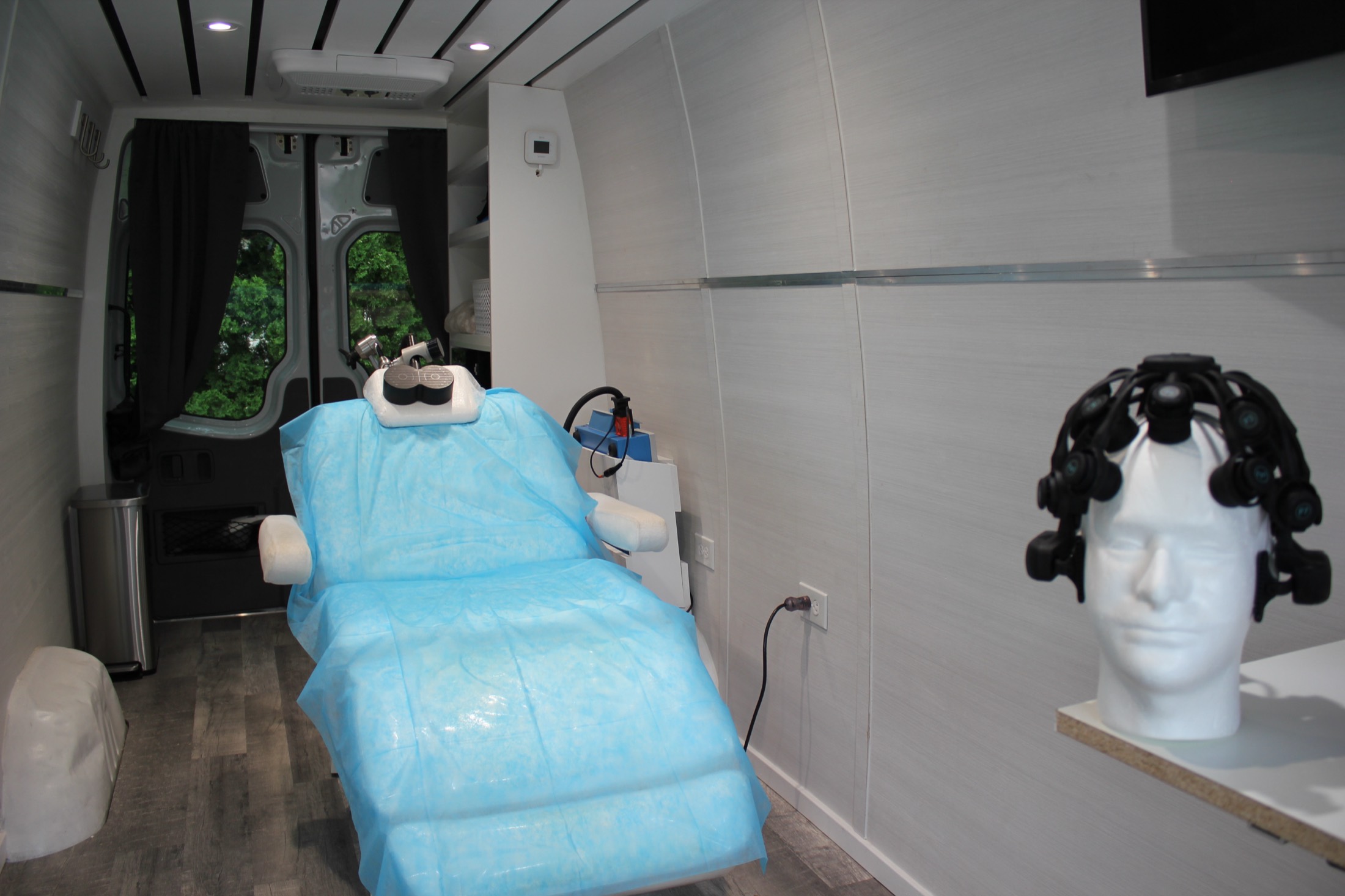 Treatment chair inside the R Hope mobile clinic